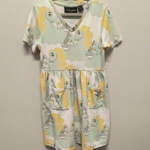 Mini Rodini Green and Yellow Printed Dress